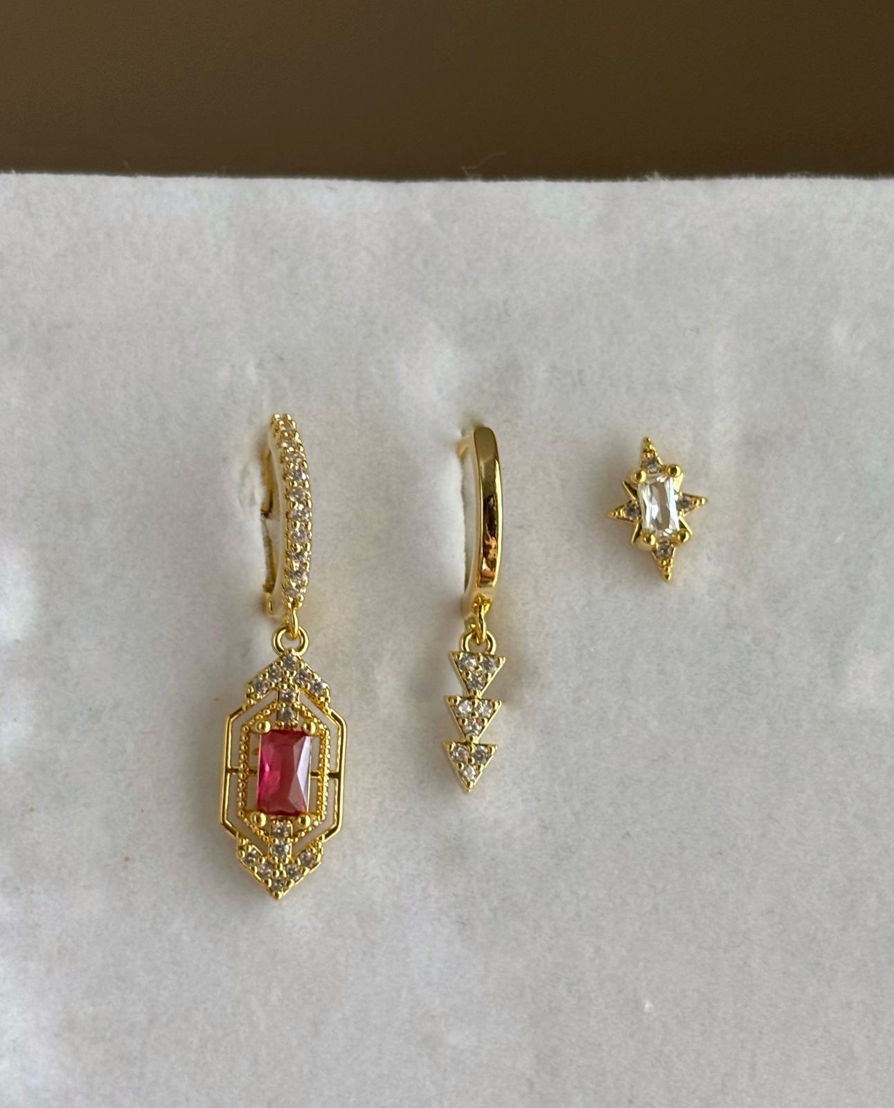 Üçlü Kombin Küpe