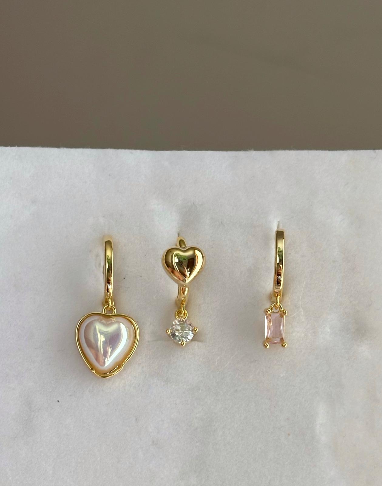 Üçlü Kombin Küpe