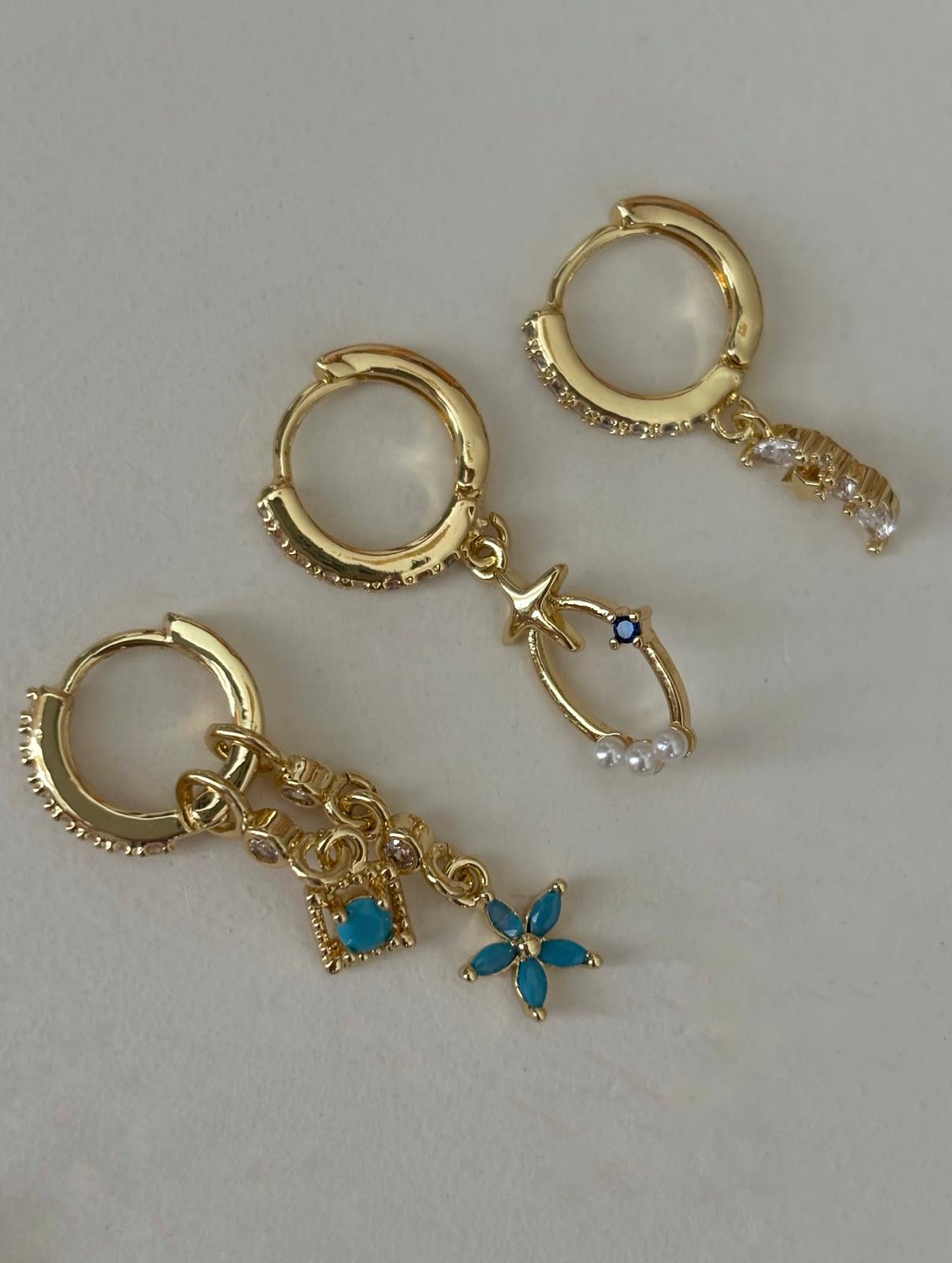 Üçlü Kombin Küpe