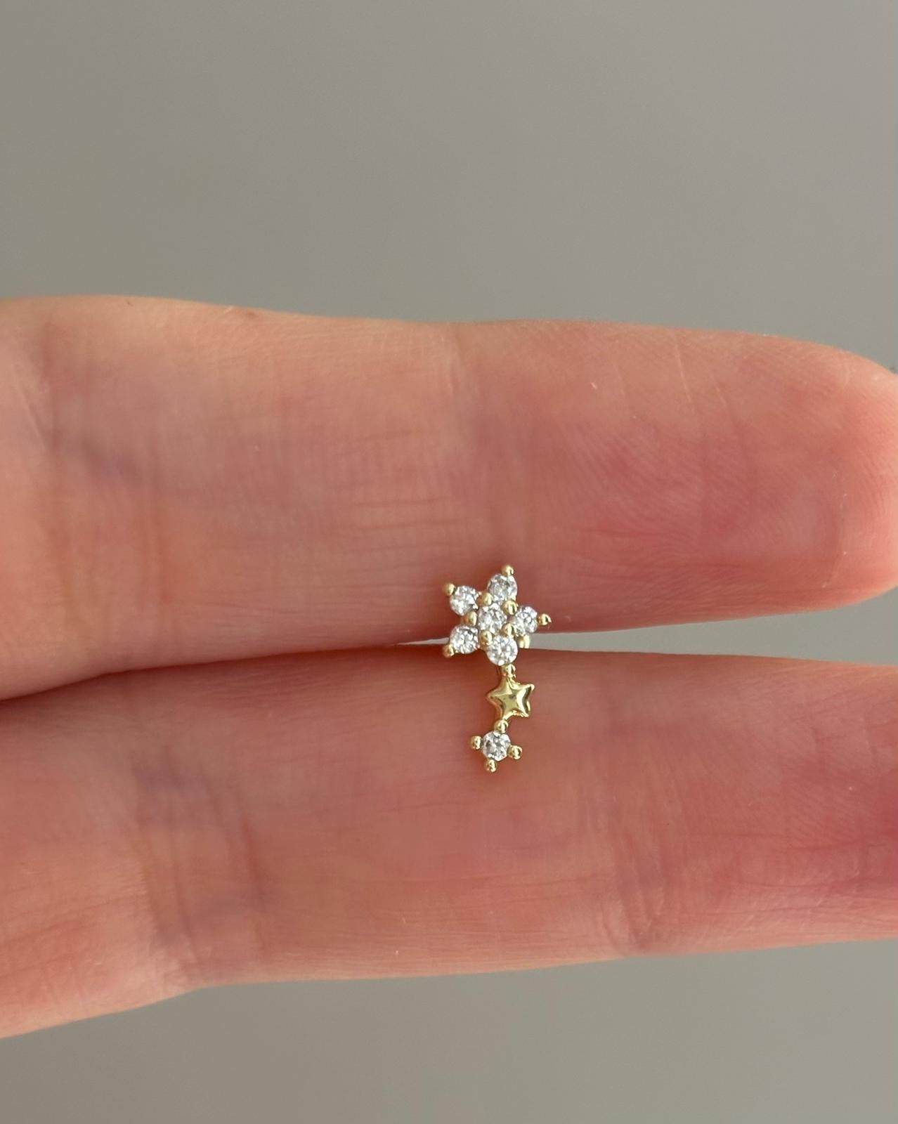 Three Flowers Piercing
