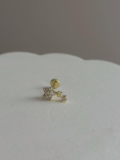 Three Flowers Piercing