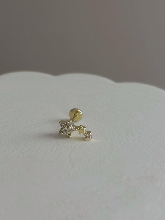 Three Flowers Piercing