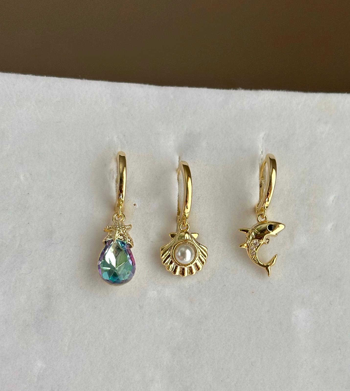 Üçlü Kombin Küpe