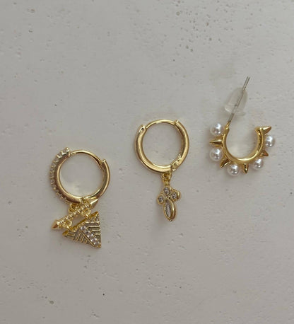 Üçlü Kombin Küpe