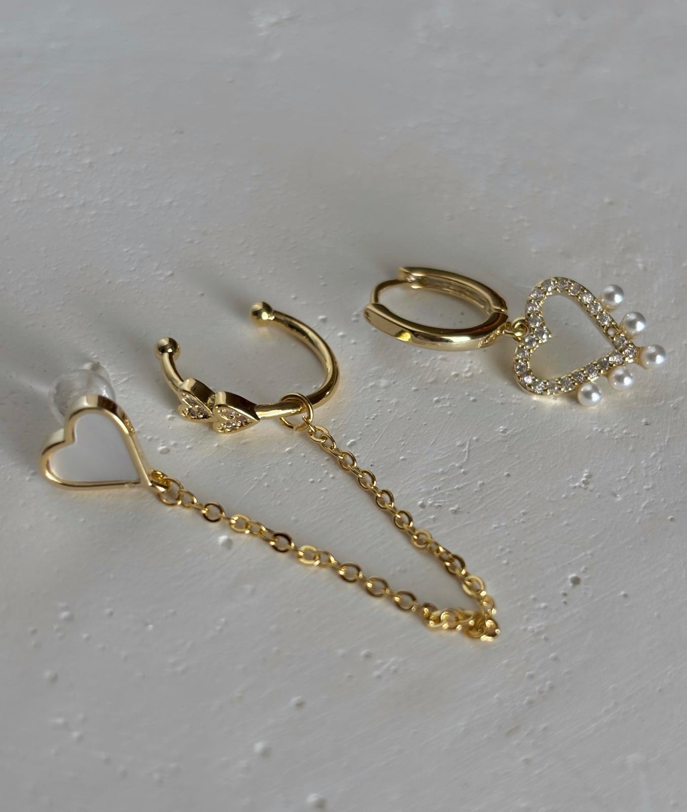 Üçlü Kombin Küpe