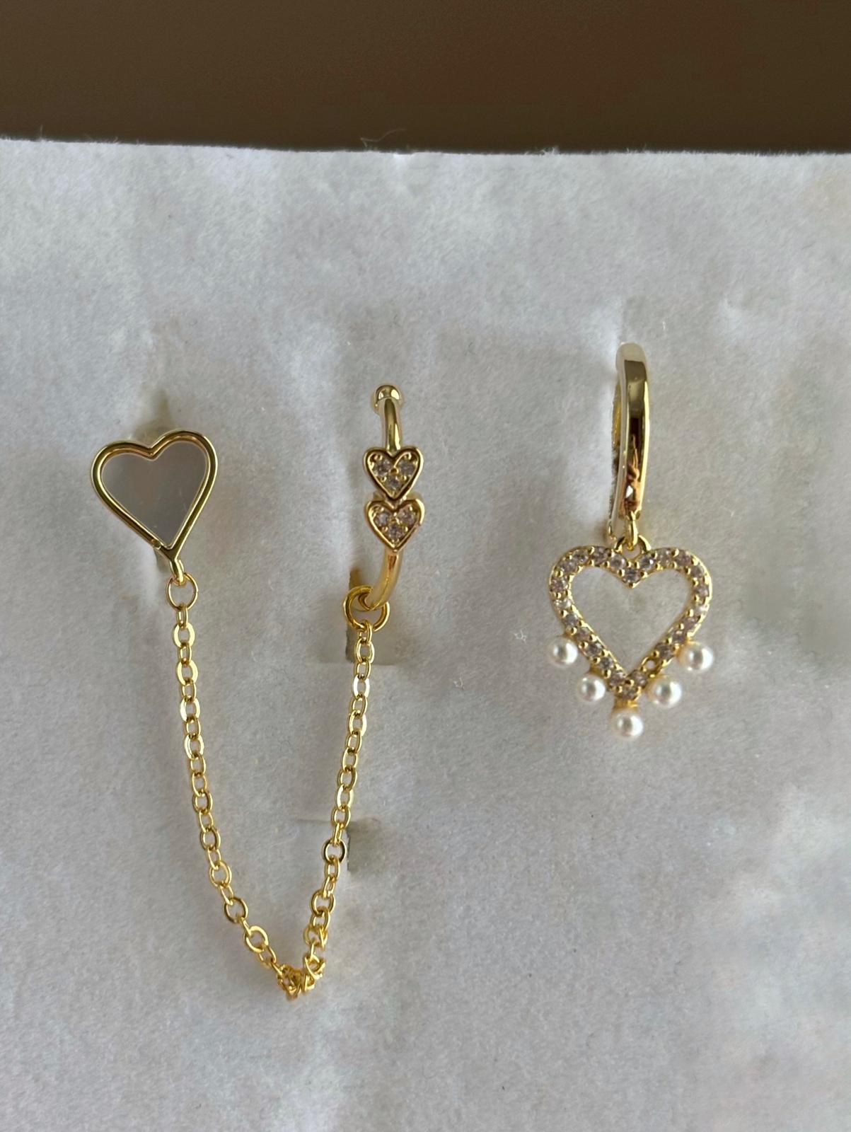 Üçlü Kombin Küpe