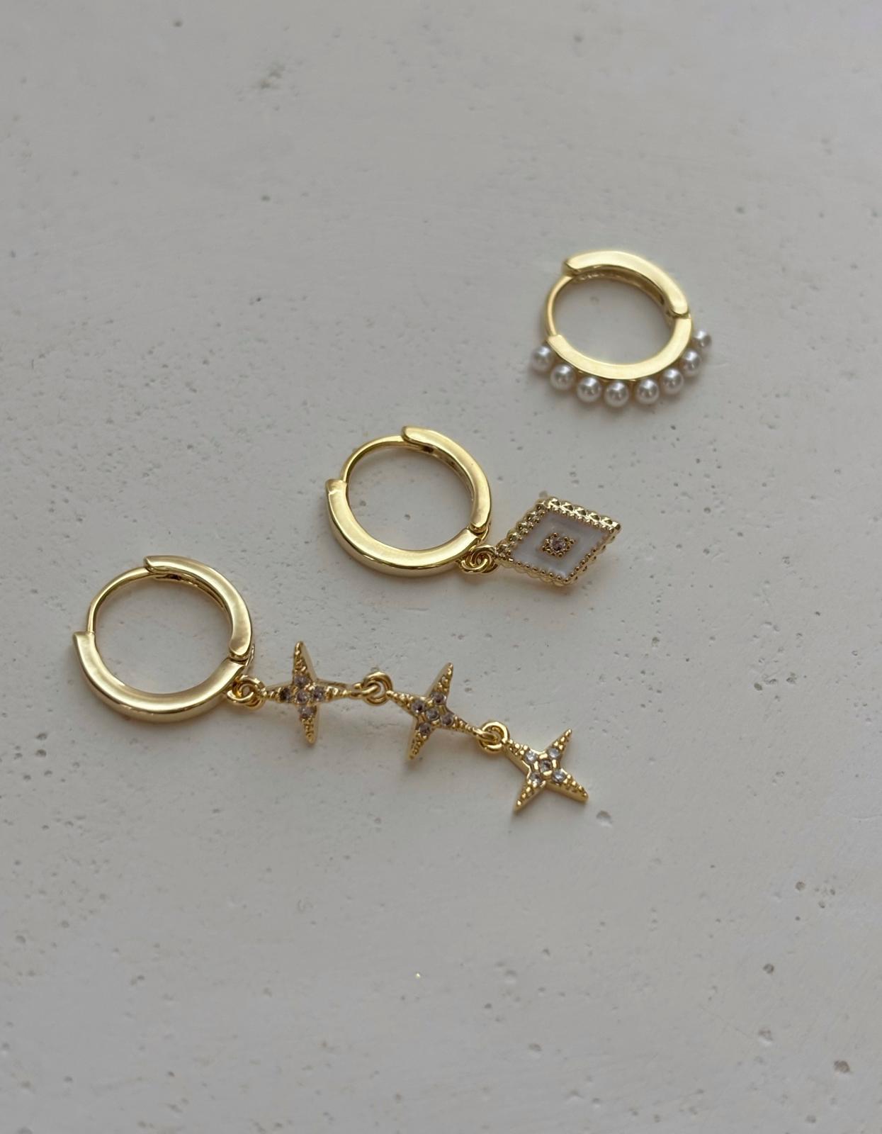 Üçlü Kombin Küpe