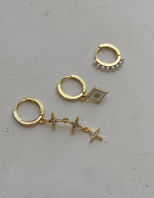 Üçlü Kombin Küpe