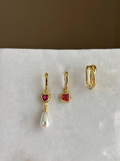 Üçlü Kombin Küpe