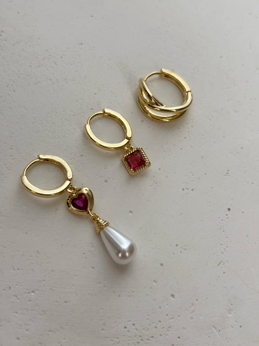 Üçlü Kombin Küpe