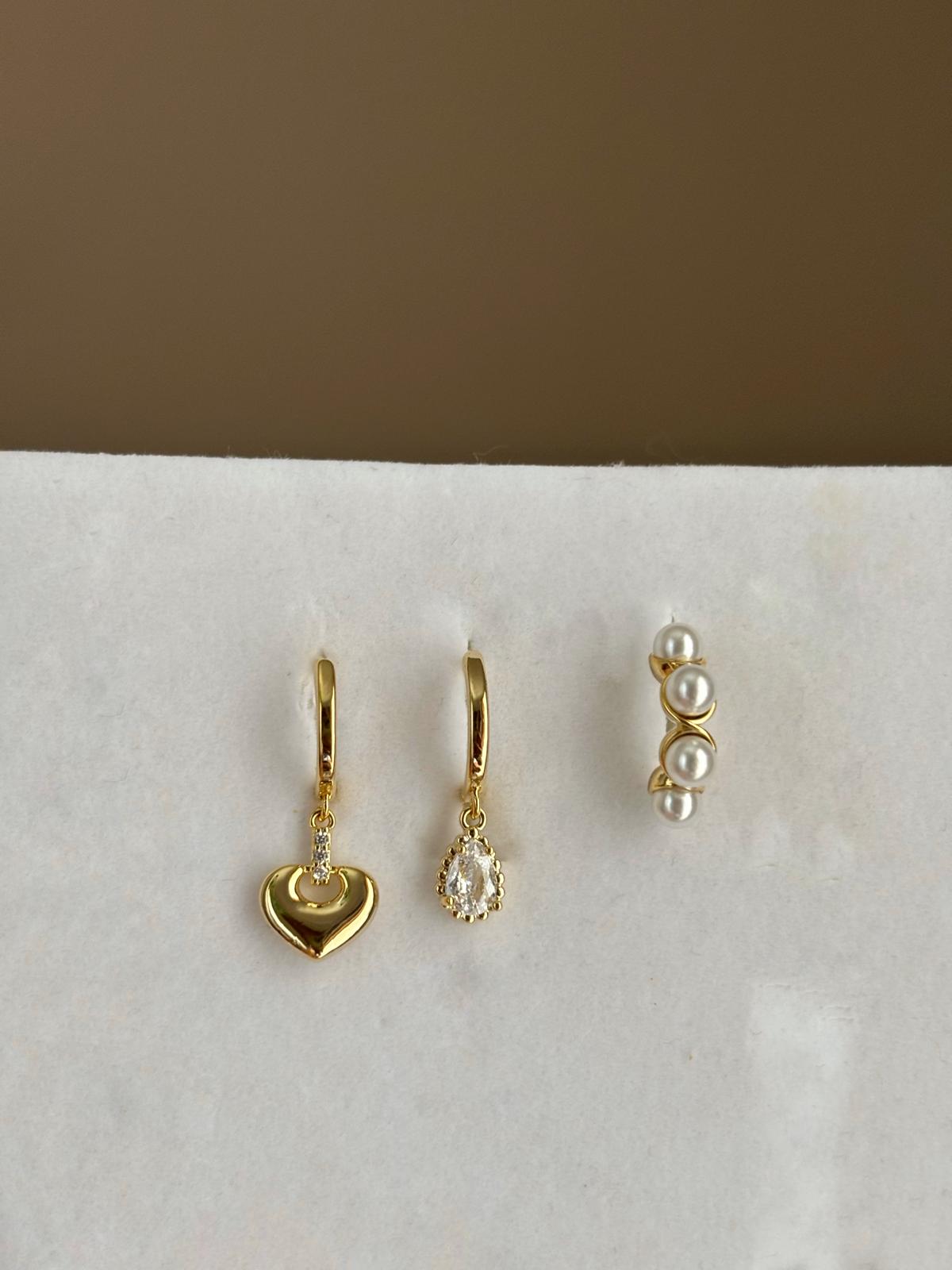 Üçlü Kombin Küpe