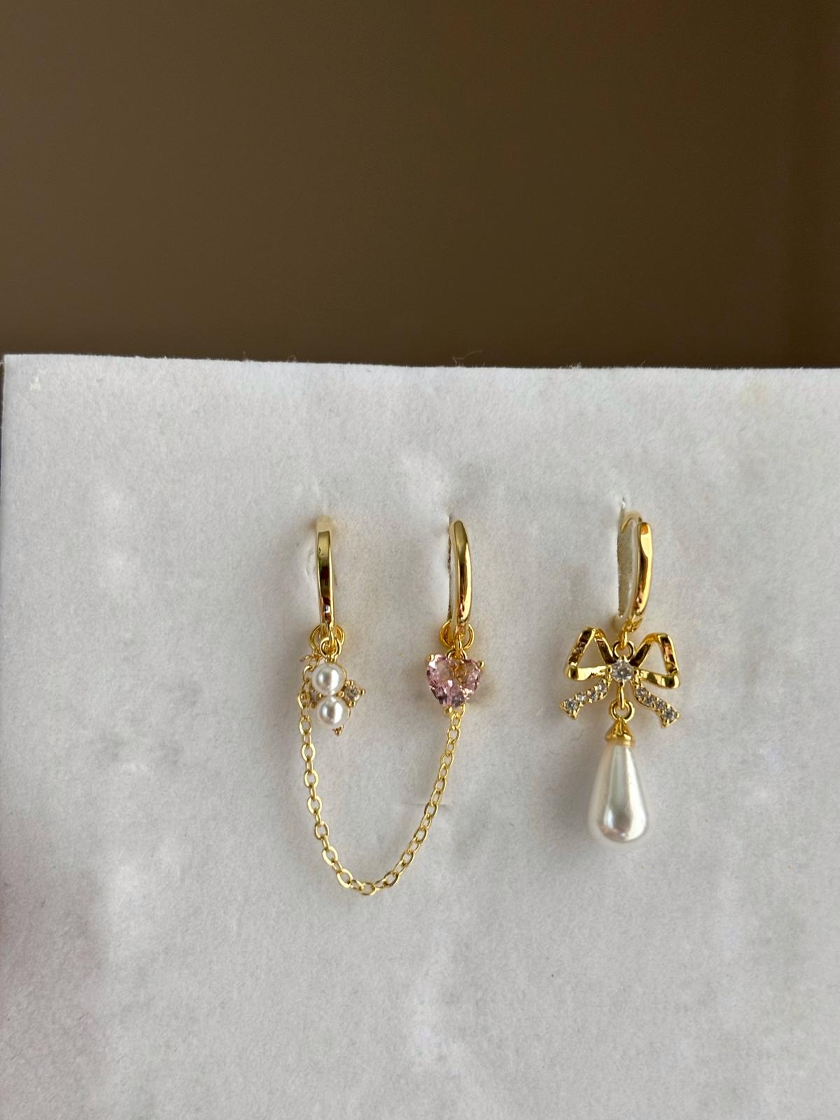 Üçlü Kombin Küpe