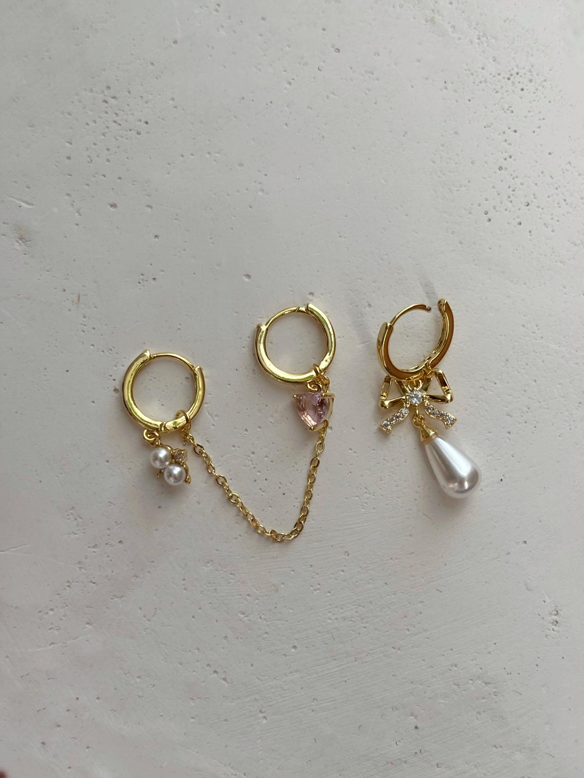 Üçlü Kombin Küpe