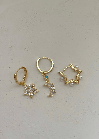 Üçlü Kombin Küpe