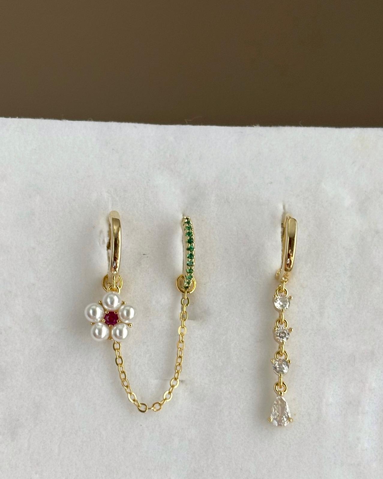 Üçlü Kombin Küpe