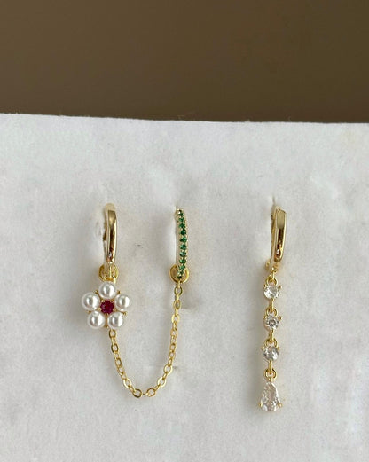 Üçlü Kombin Küpe