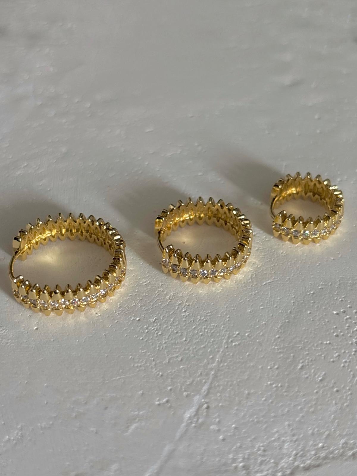 Üçlü Zikzak Küpe