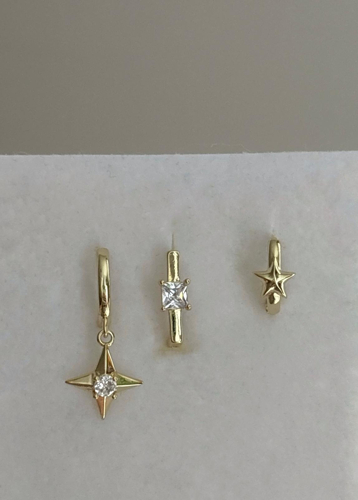 Üçlü Kombin Küpe