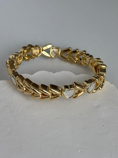 Üçgen Kalp Lastik Bileklik