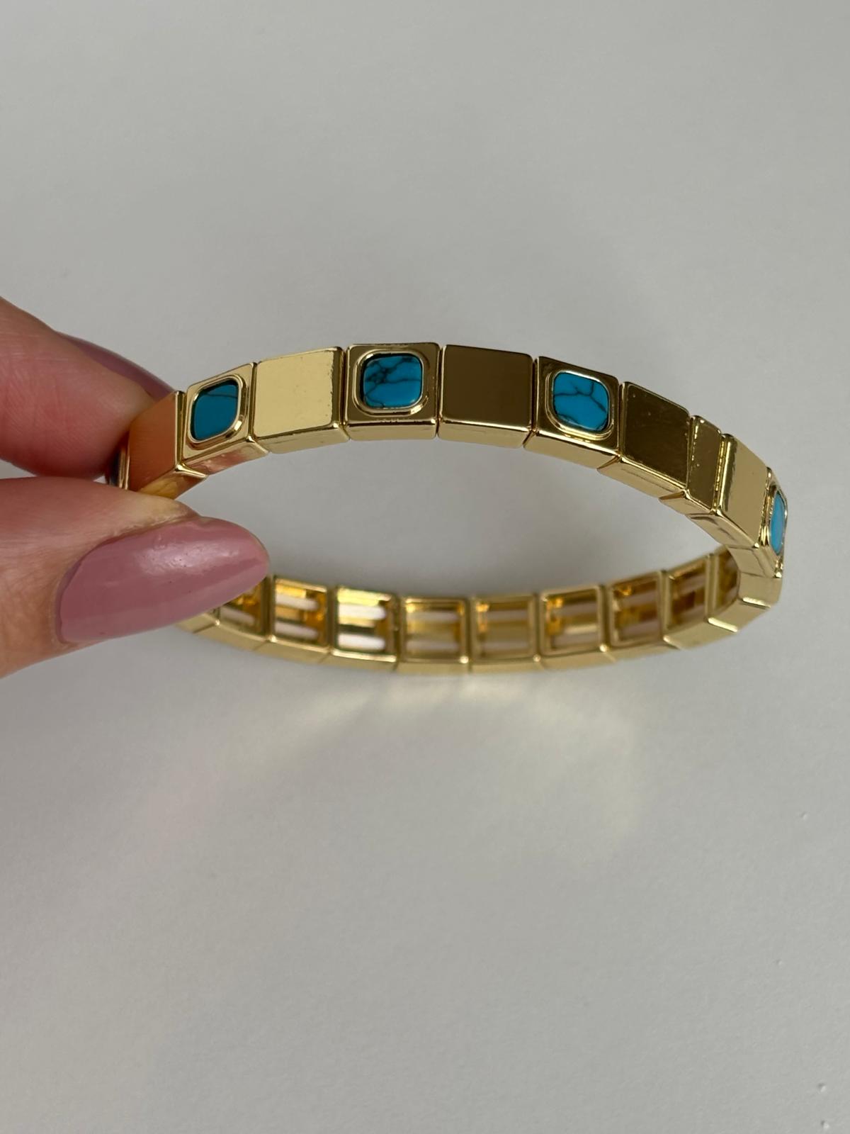 Mavi Taş Lastik Bileklik