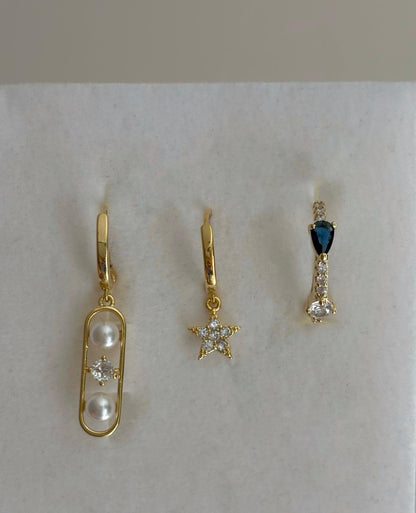 Üçlü Kombin Küpe