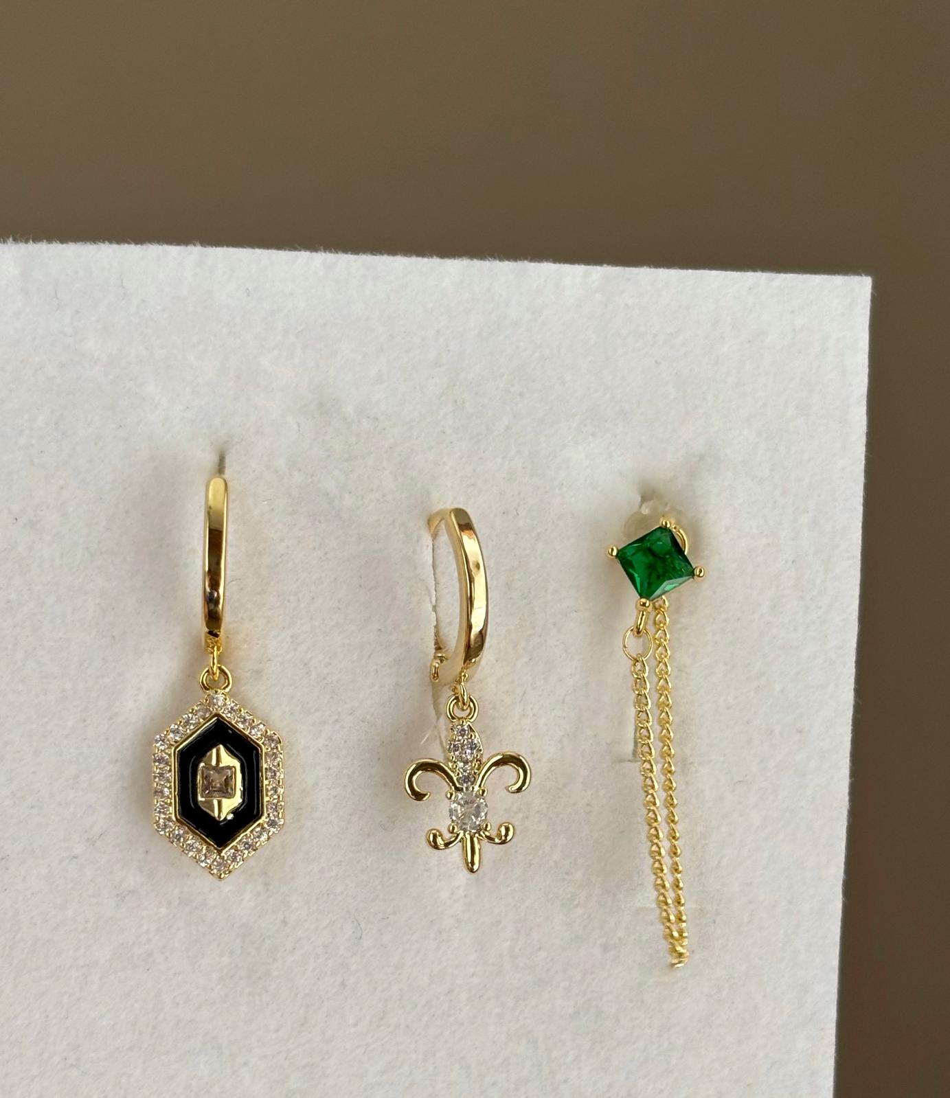 Üçlü Kombin Küpe