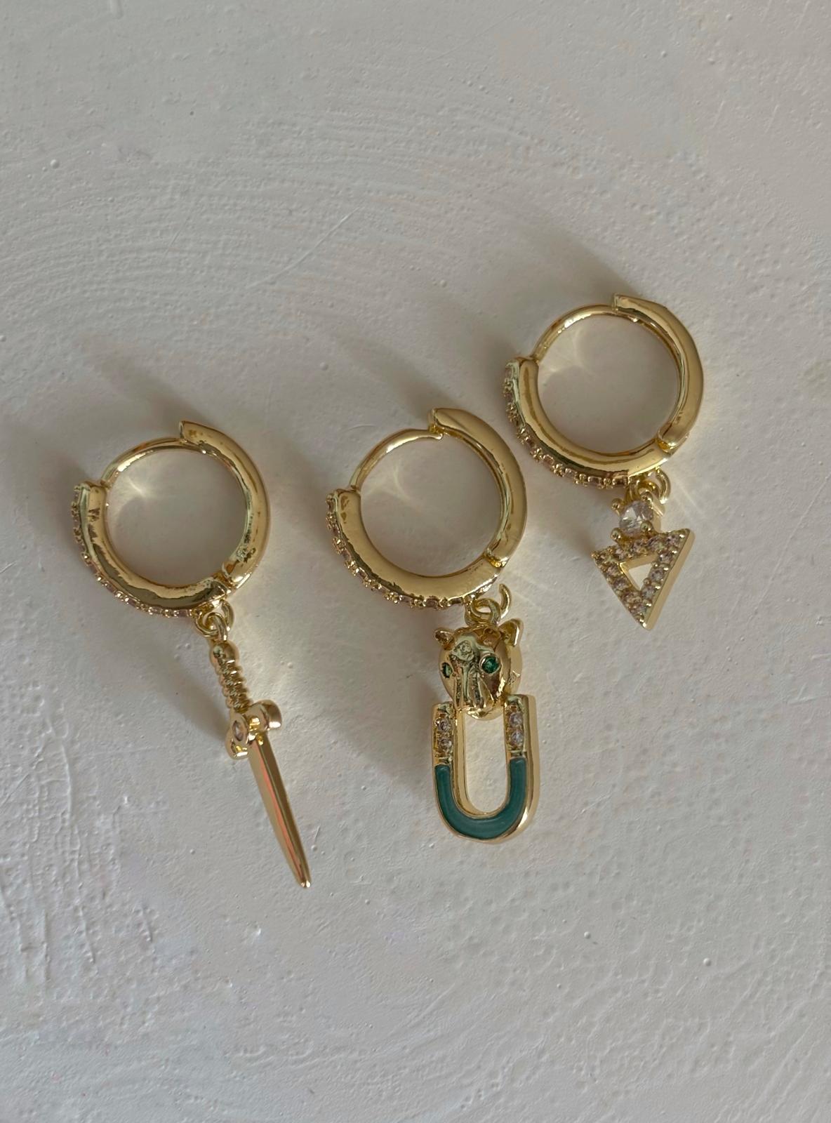 Üçlü Kombin Küpe