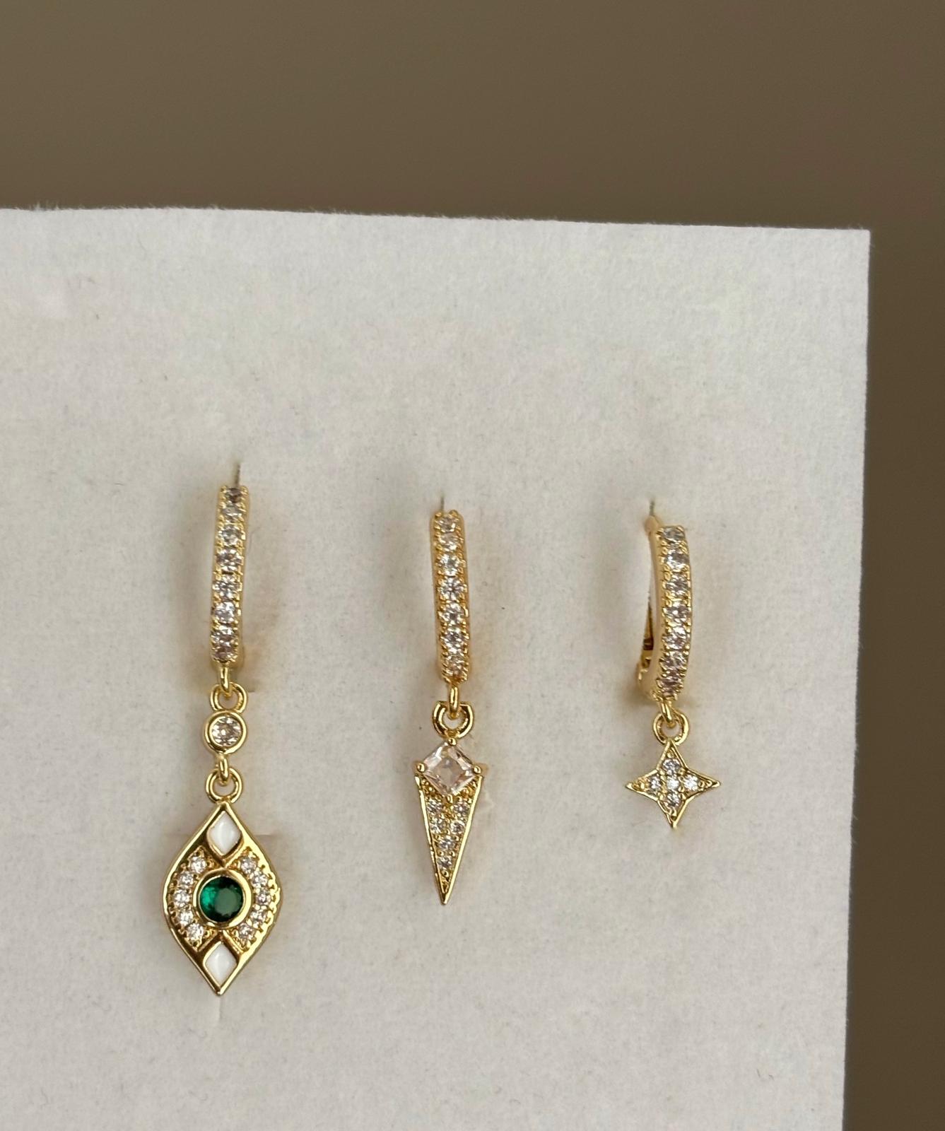 Üçlü Kombin Küpe