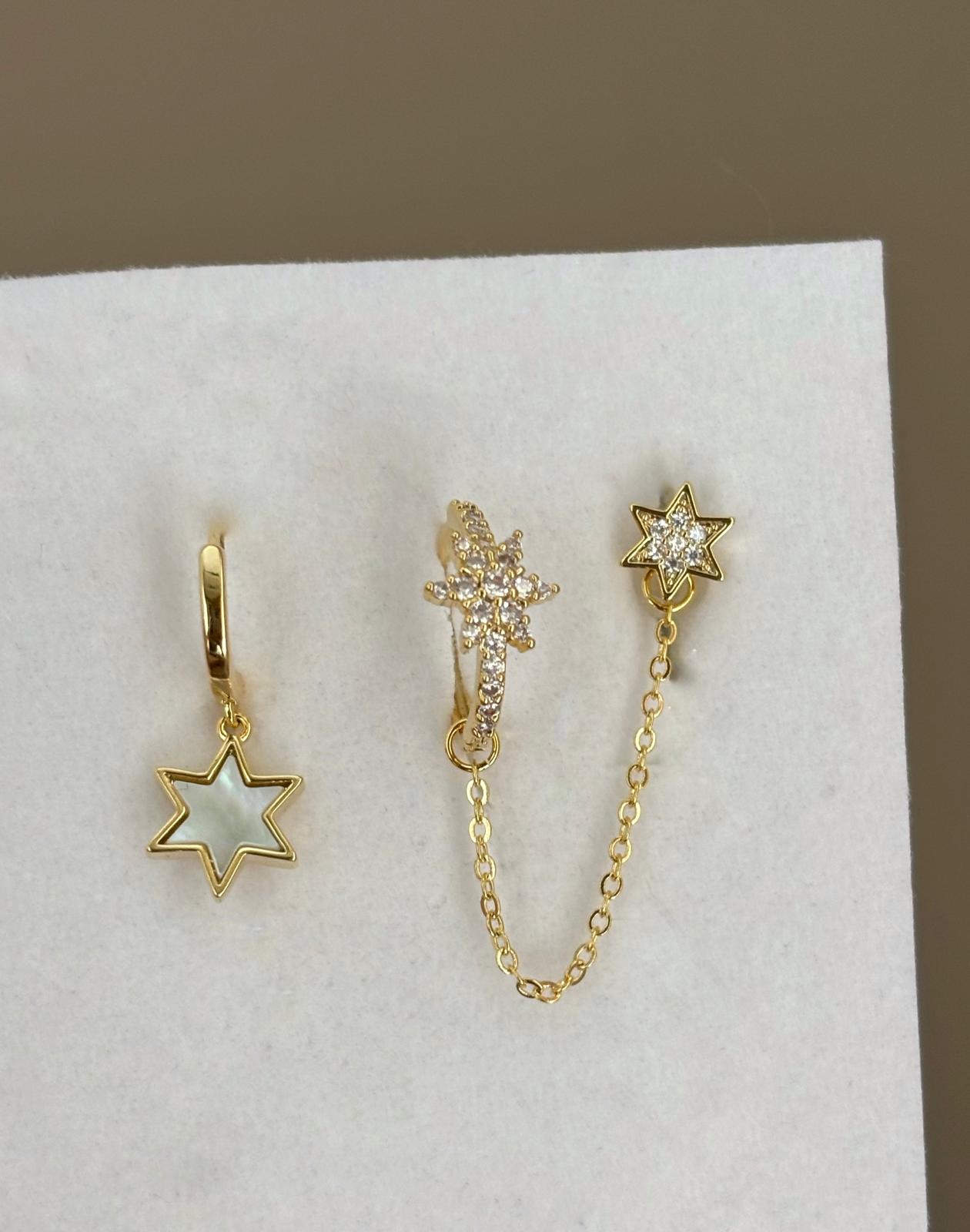 Üçlü Kombin Küpe