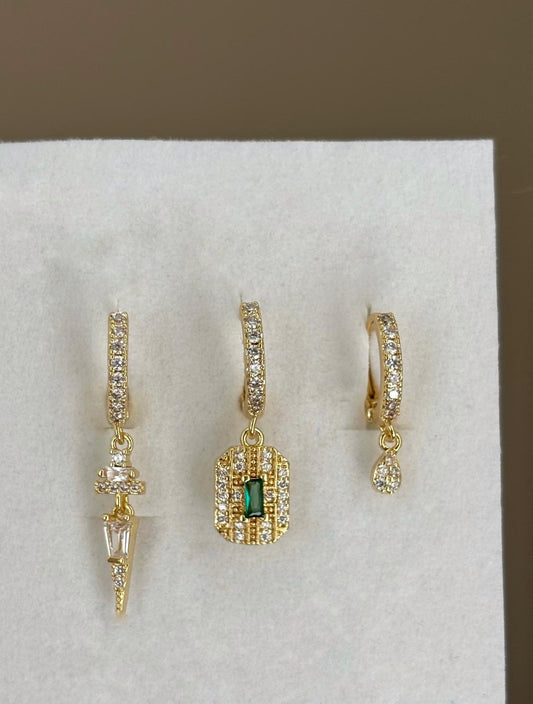 Üçlü Kombin Küpe