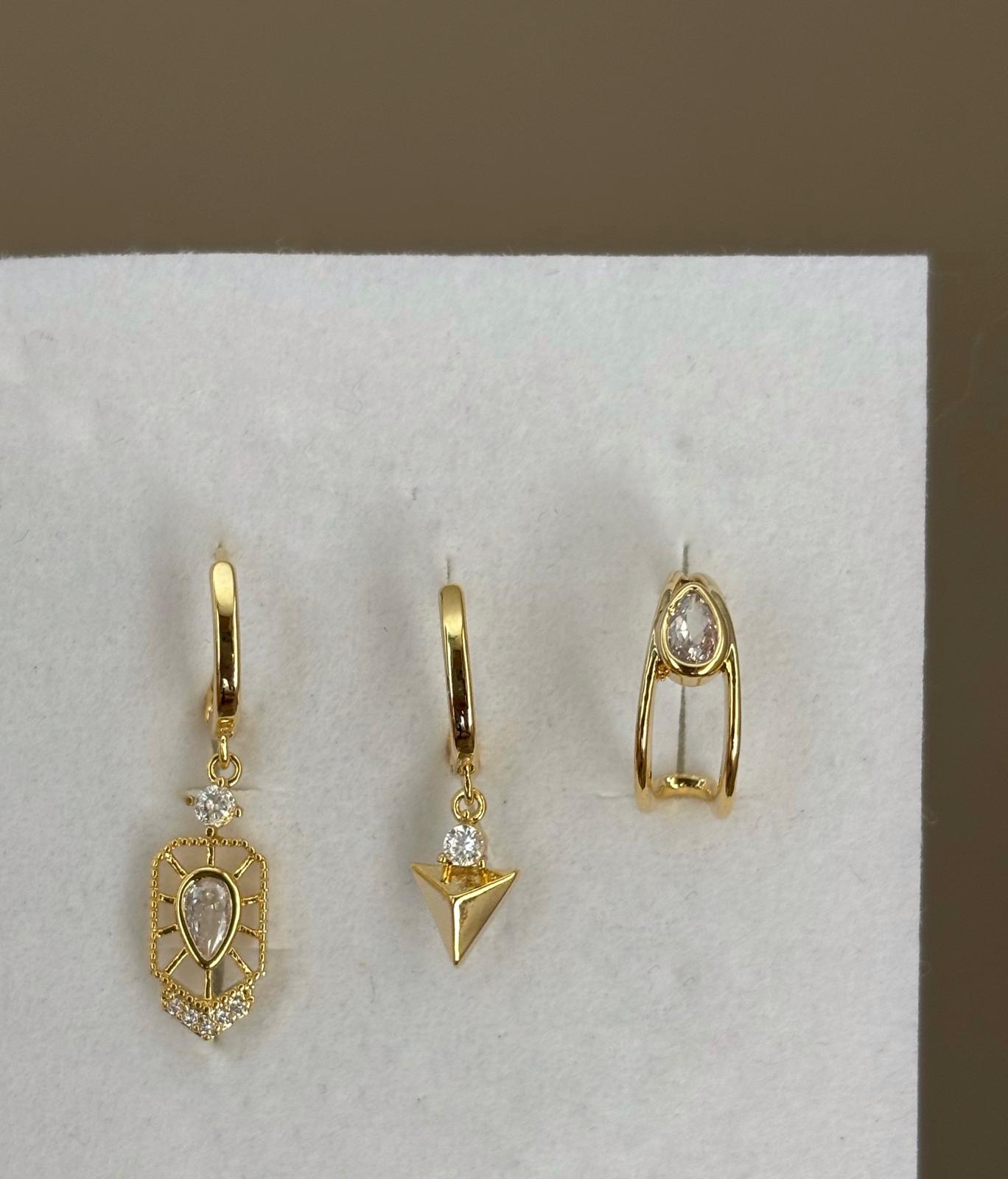 Üçlü Kombin Küpe