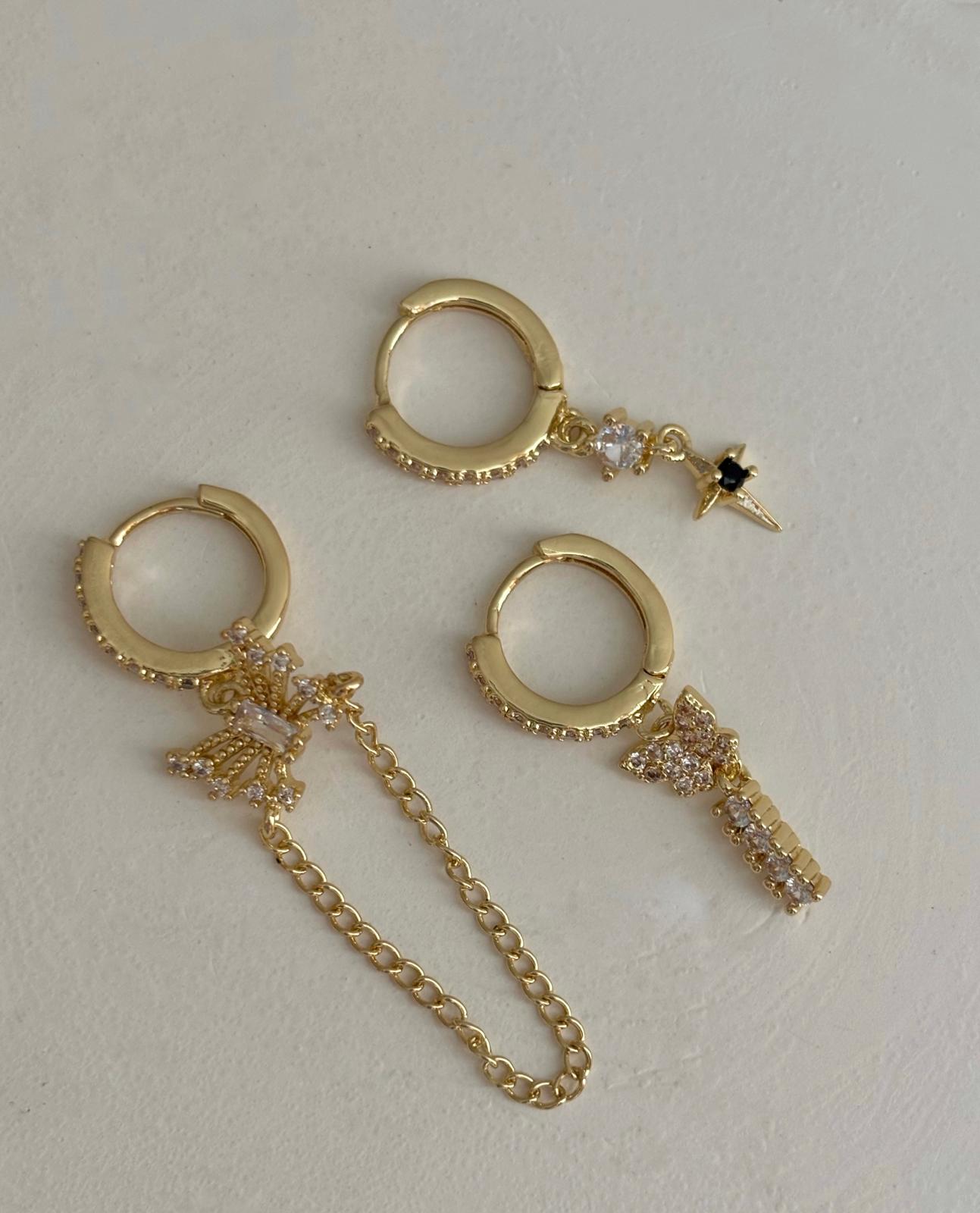 Üçlü Kombin Küpe