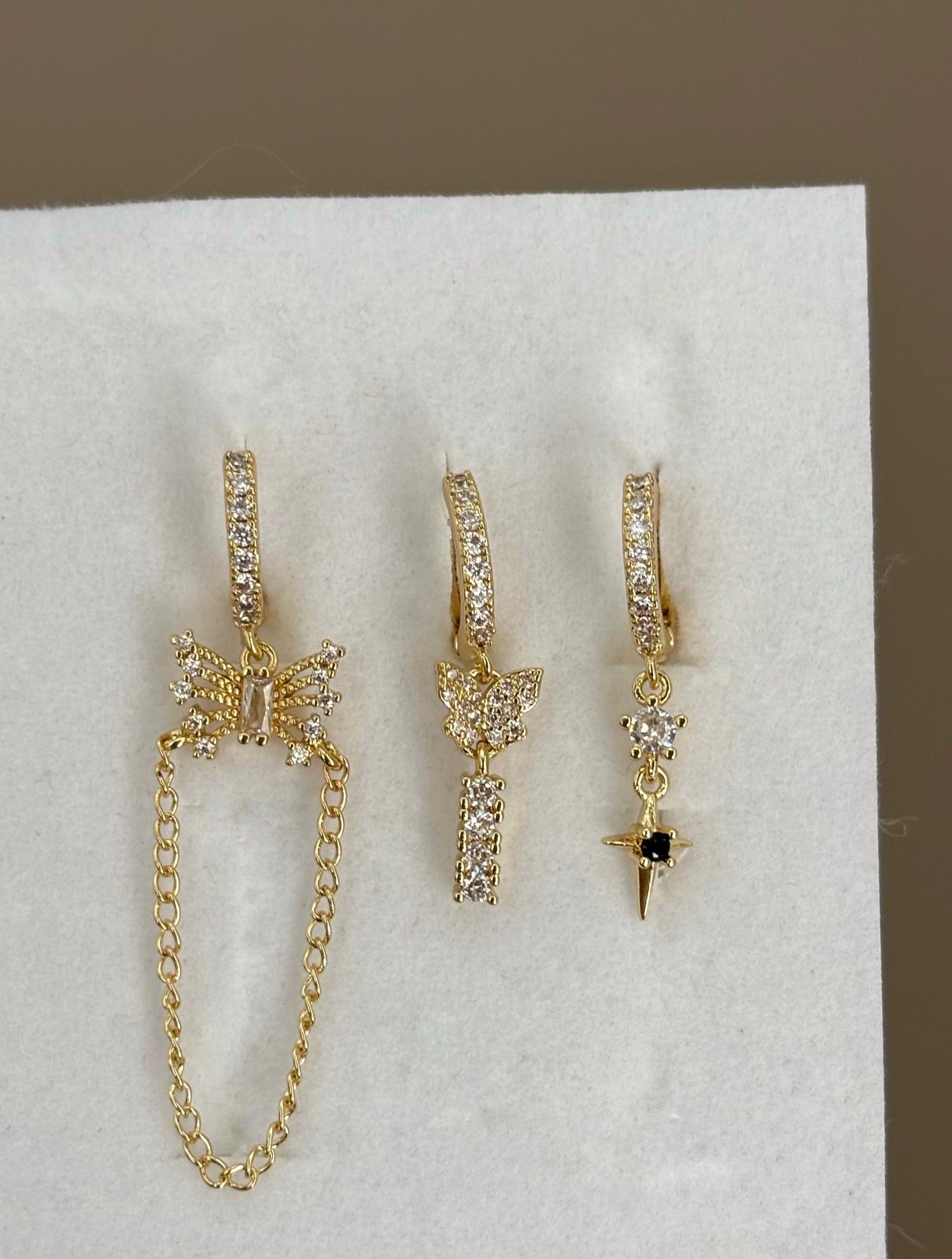 Üçlü Kombin Küpe