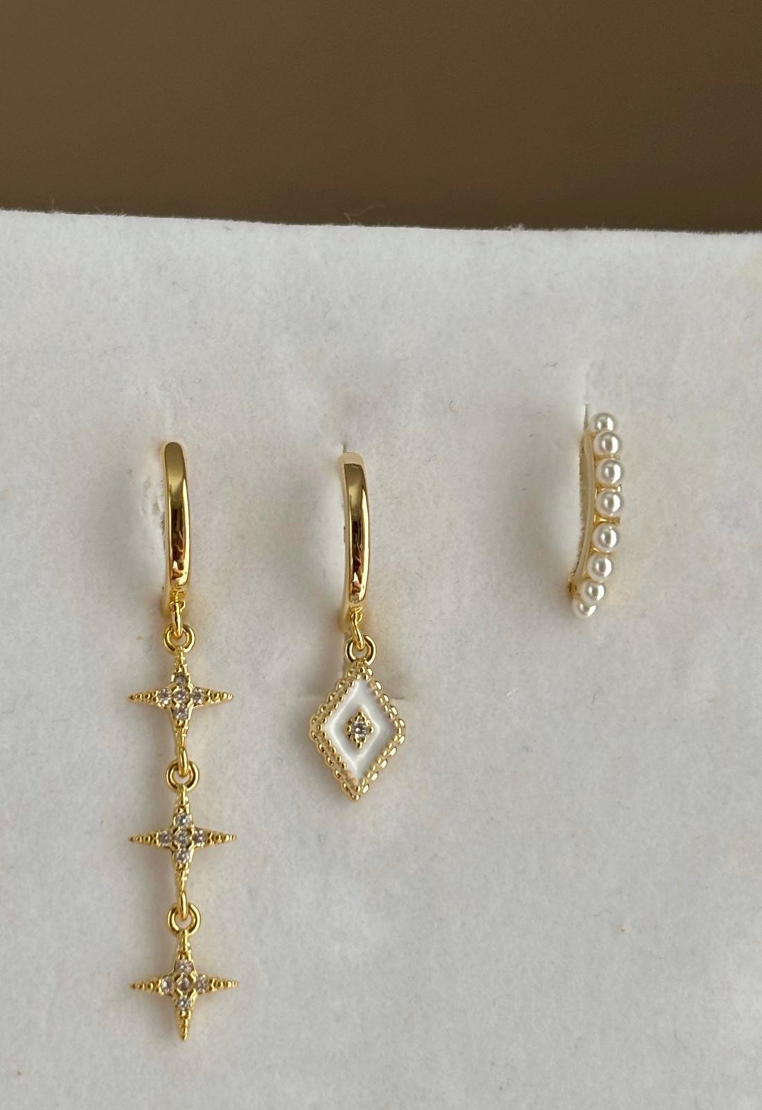 Üçlü Kombin Küpe