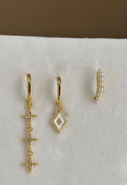 Üçlü Kombin Küpe