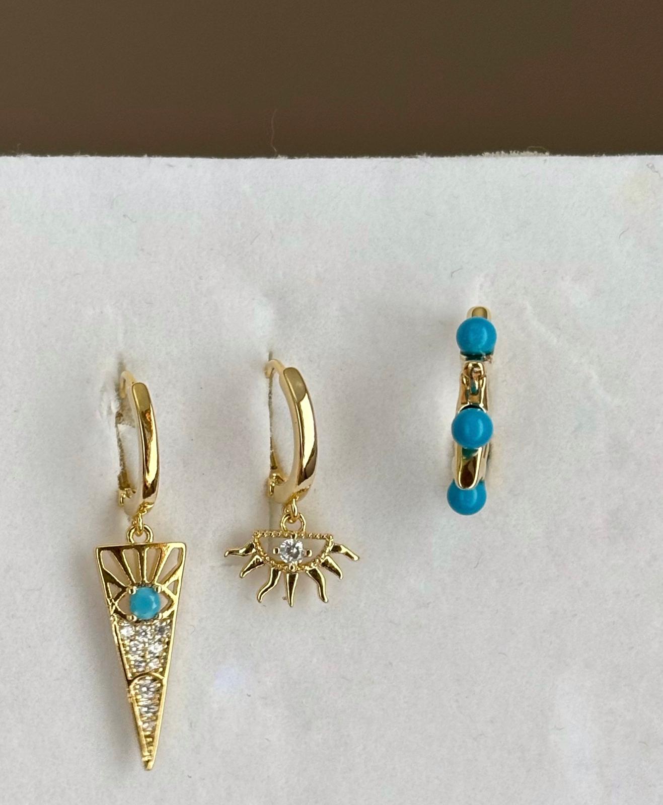 Üçlü Kombin Küpe