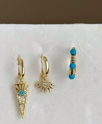 Üçlü Kombin Küpe