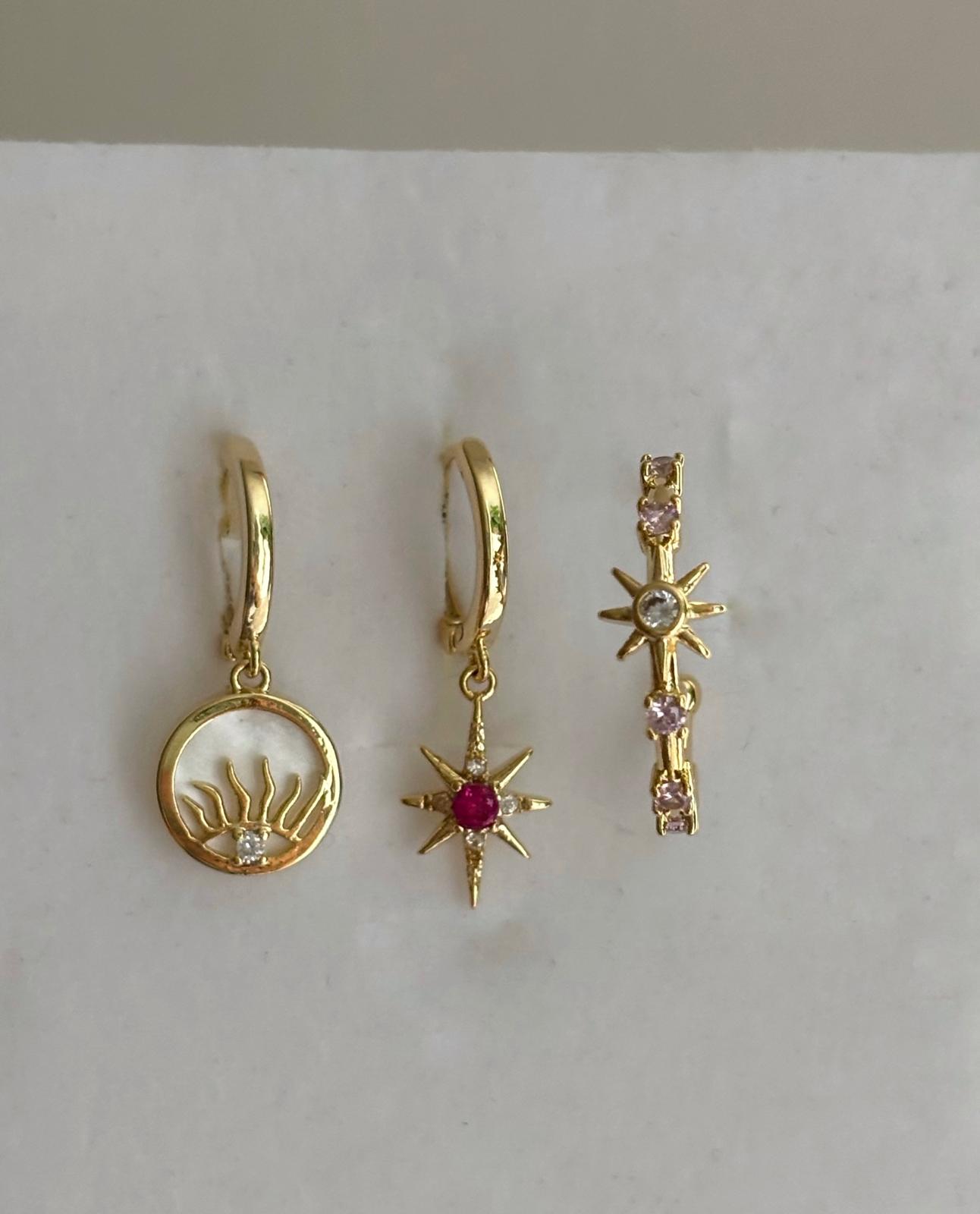 Üçlü Kombin Küpe