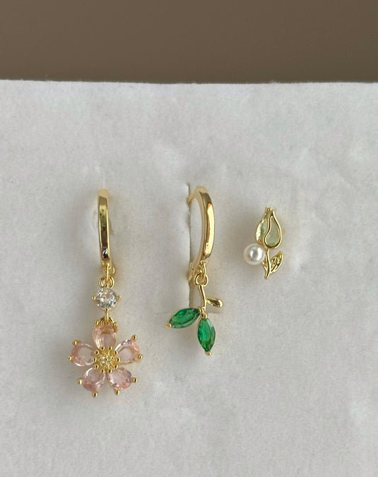 Üçlü Kombin Küpe