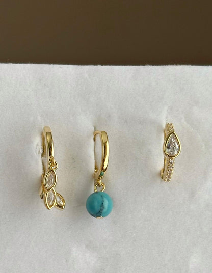 Üçlü Kombin Küpe