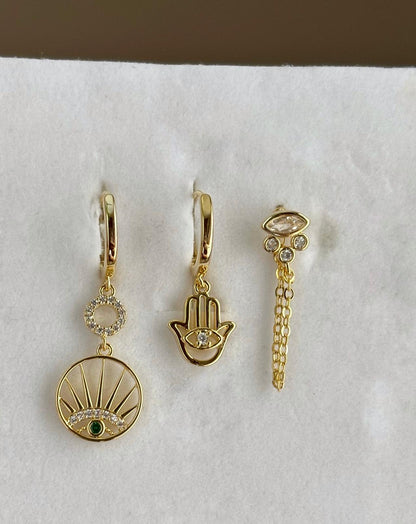 Üçlü Kombin Küpe