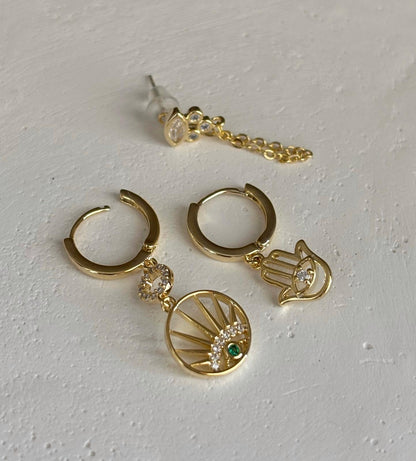 Üçlü Kombin Küpe