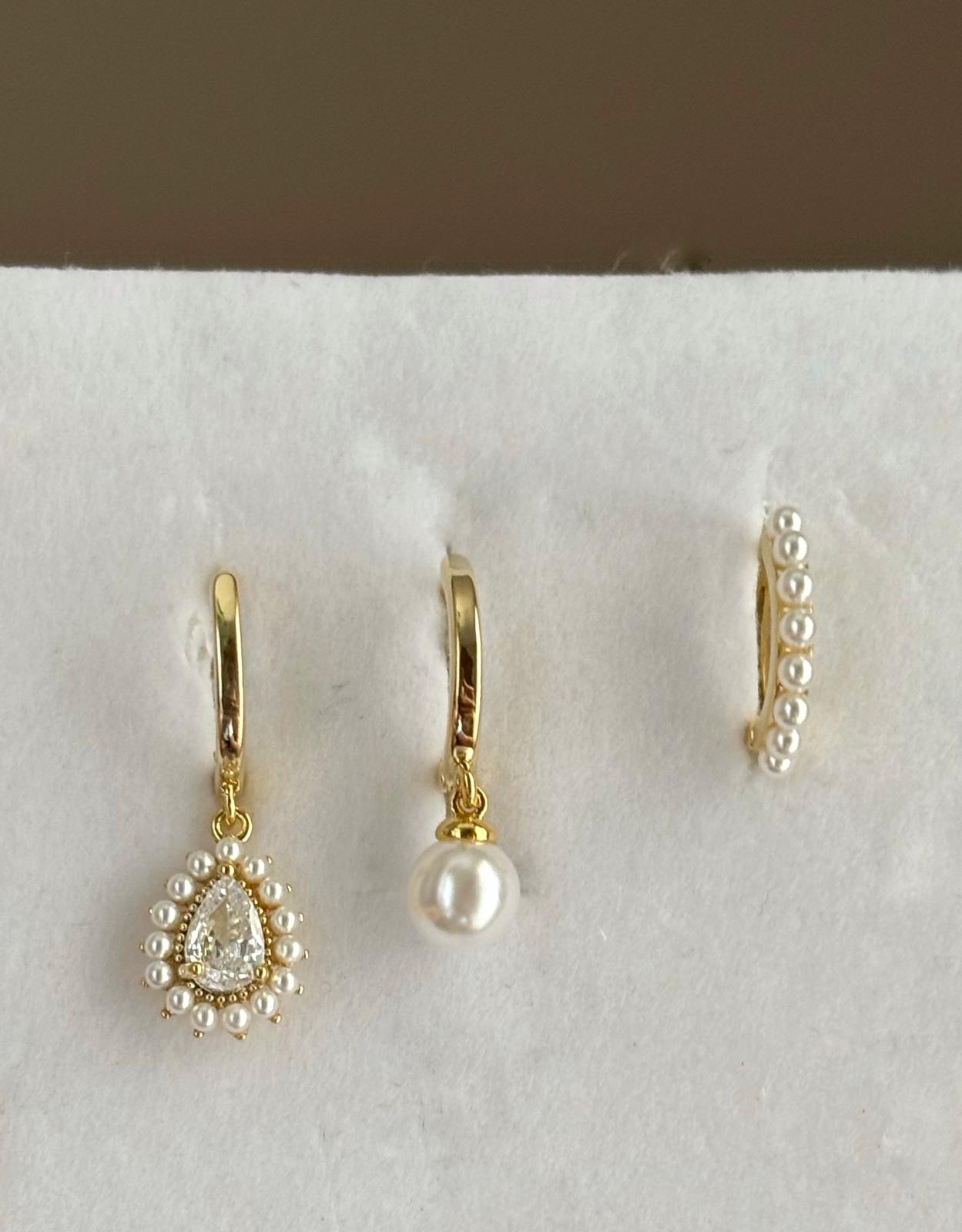 Üçlü Kombin Küpe