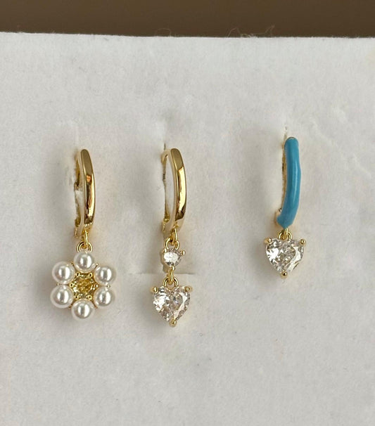 Üçlü Kombin Küpe