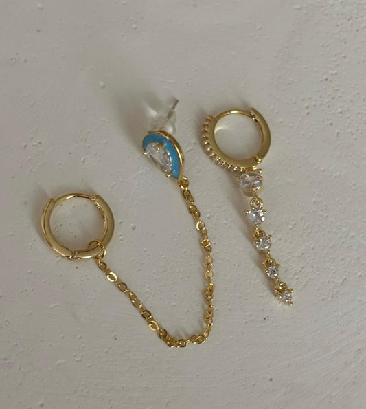 Üçlü Kombin Küpe