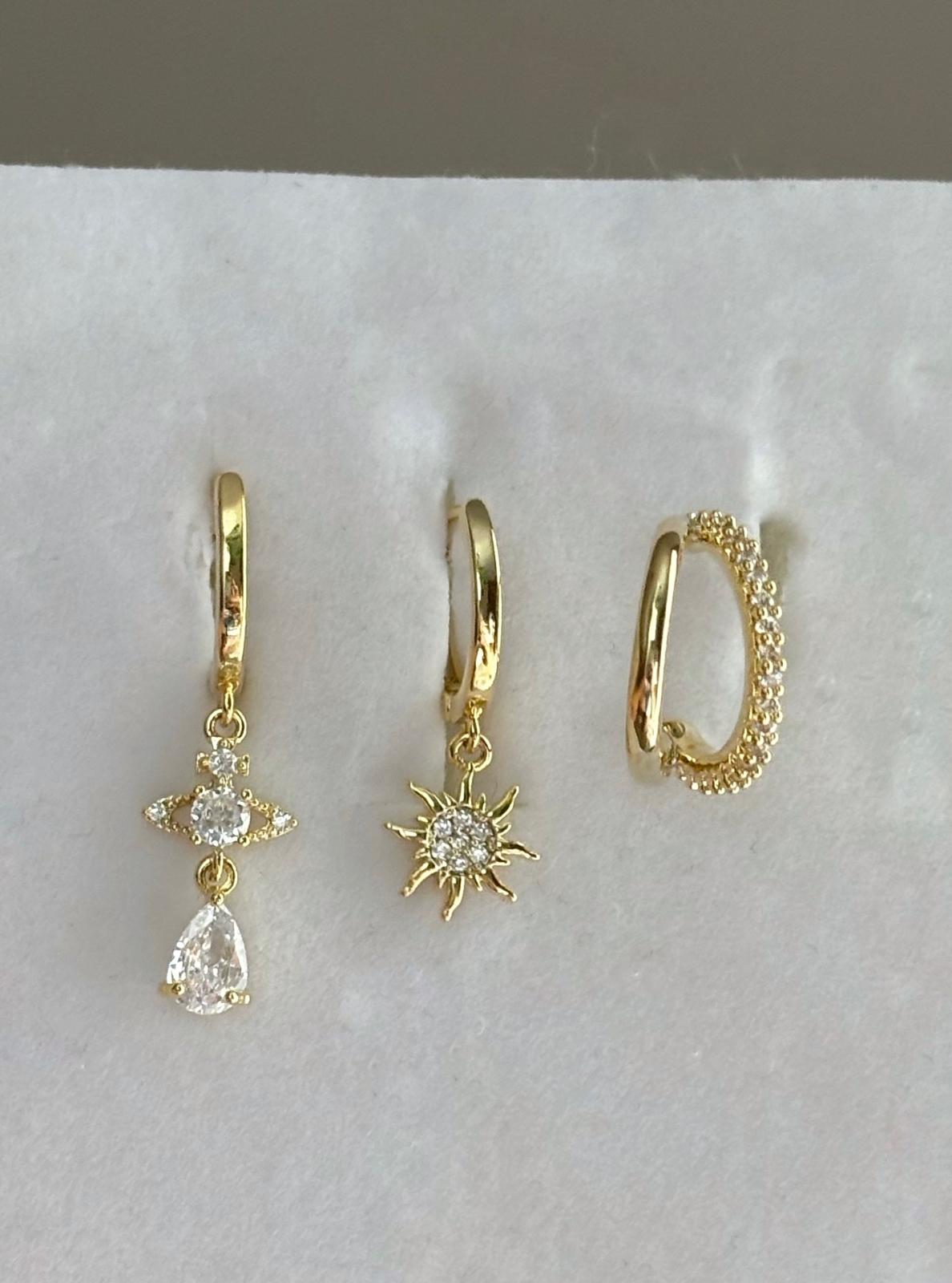 Üçlü Kombin Küpe