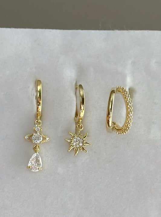 Üçlü Kombin Küpe