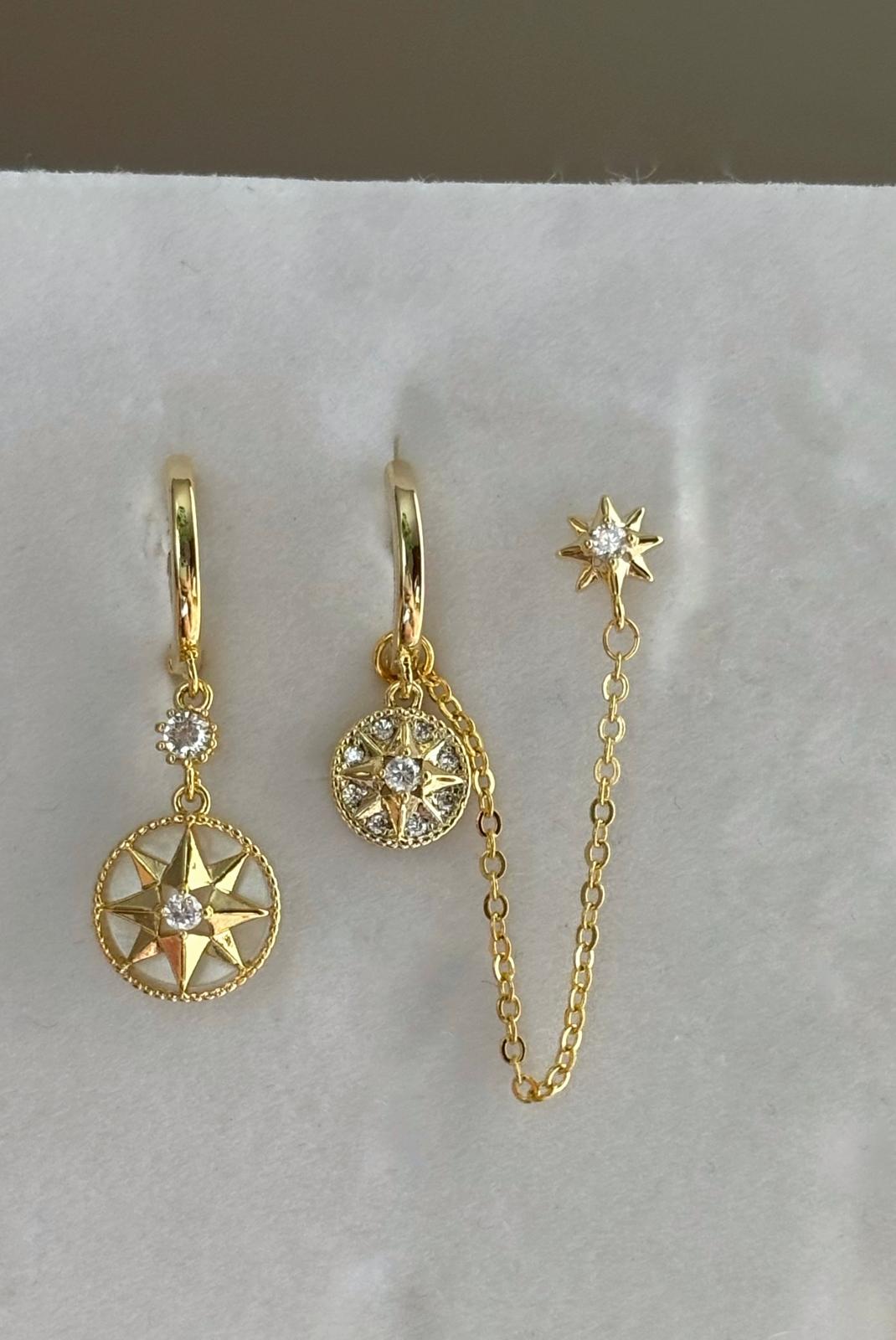 Üçlü Kombin Küpe