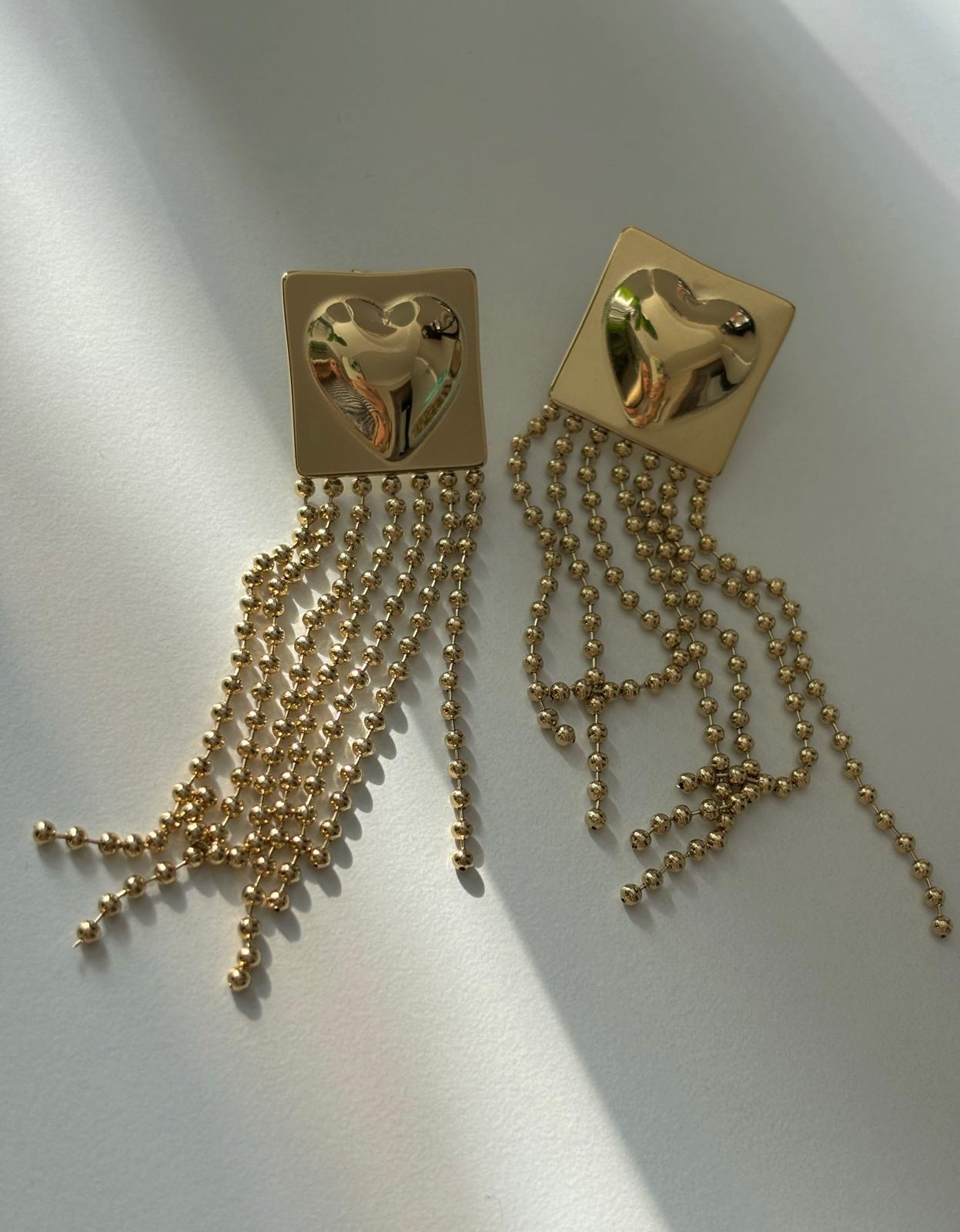 Sallantı Kalp Küpe