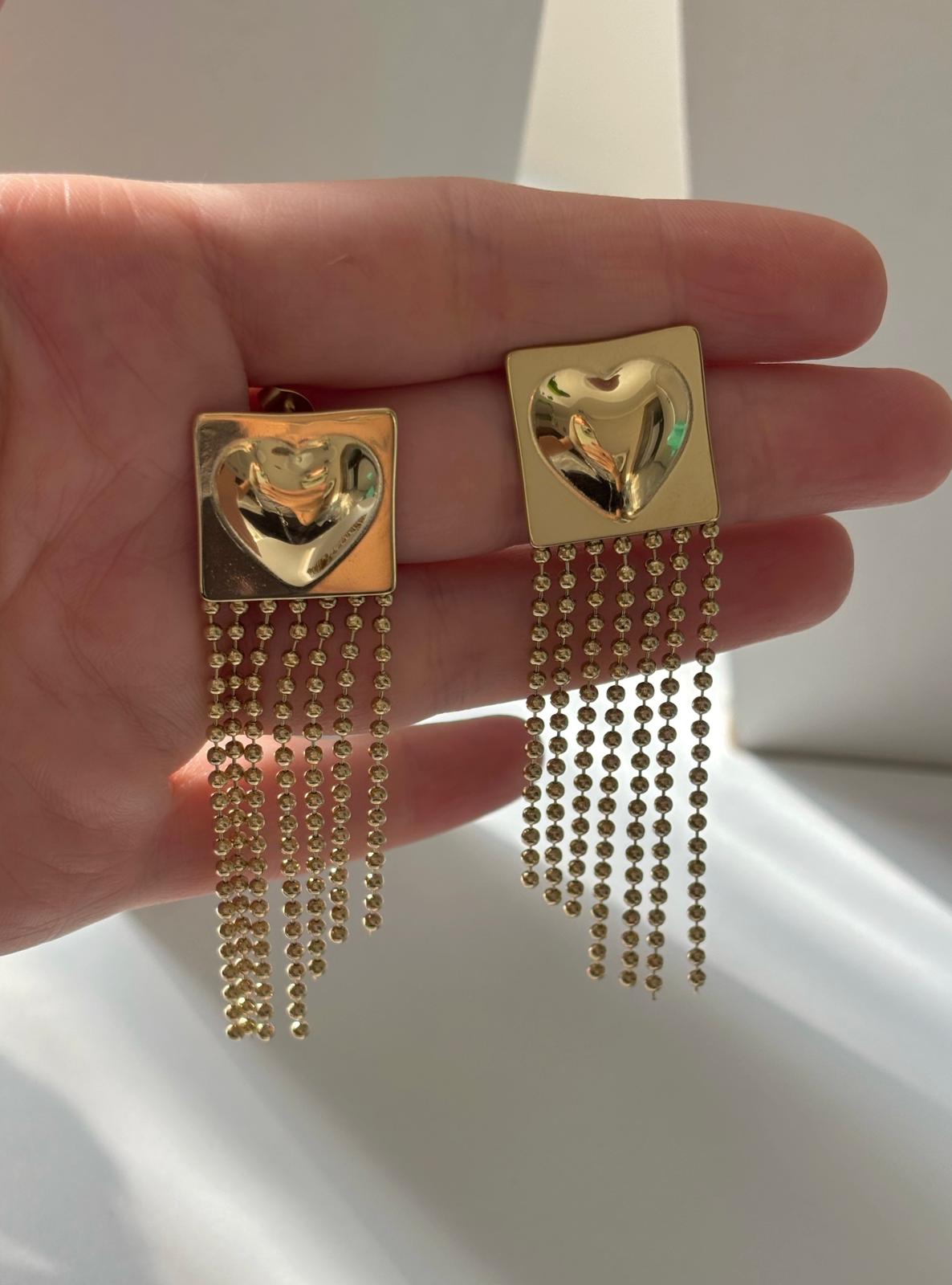 Sallantı Kalp Küpe